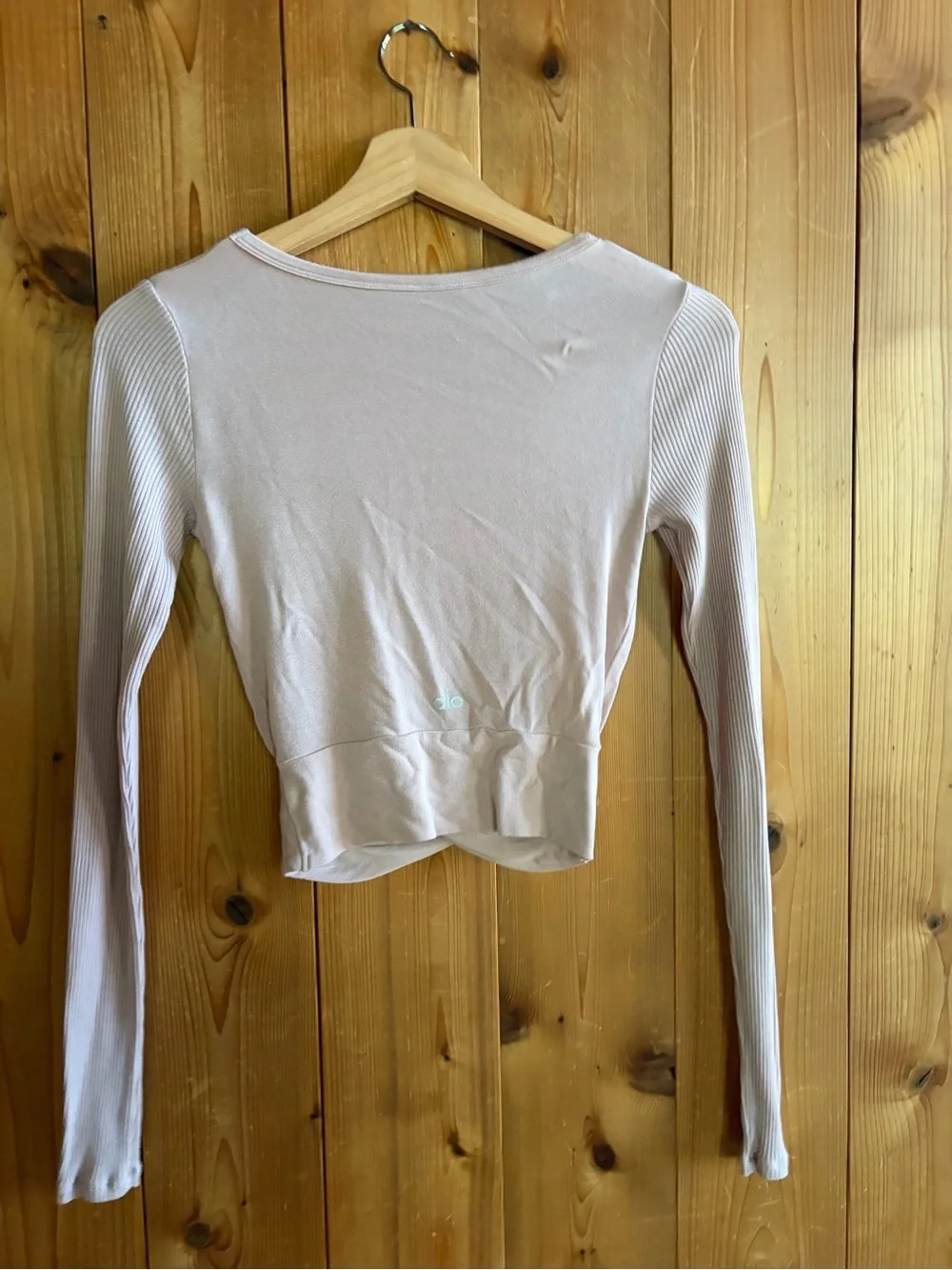 Alo Cover Long Sleeve Top in Dusty Pink